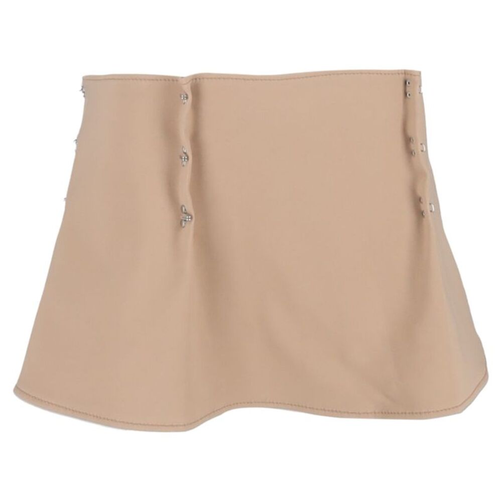 Dion Lee Hooks Accent Mini Skirt in Beige Cotton